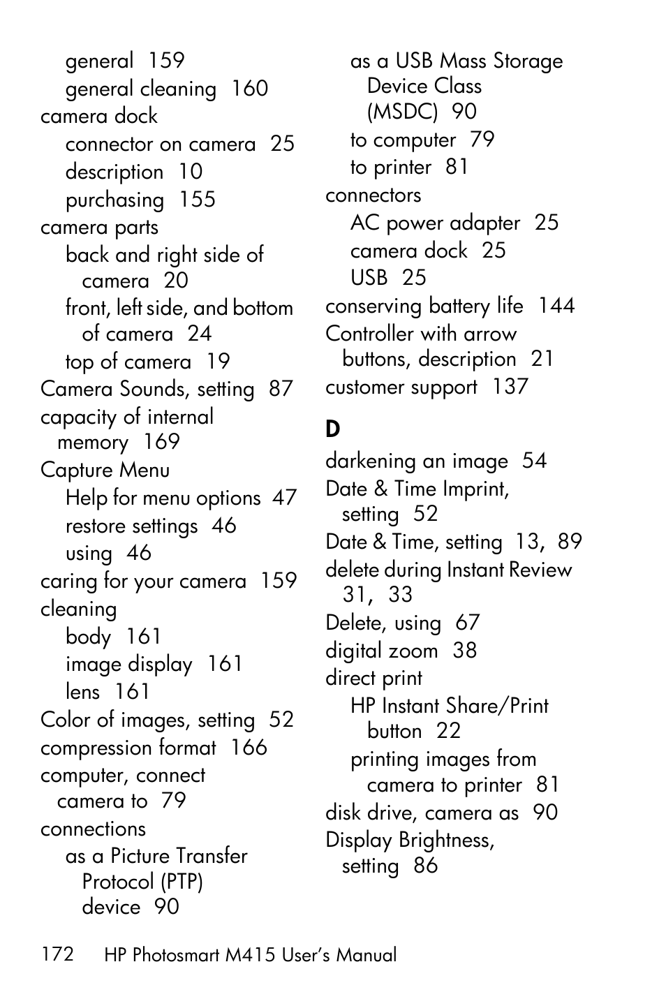 HP M415 User Manual | Page 172 / 178