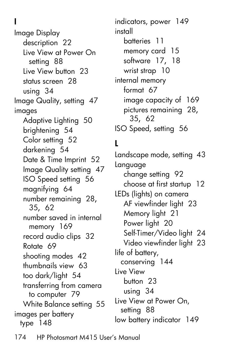 HP M415 User Manual | Page 174 / 178