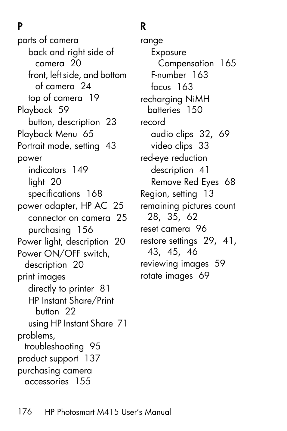 HP M415 User Manual | Page 176 / 178