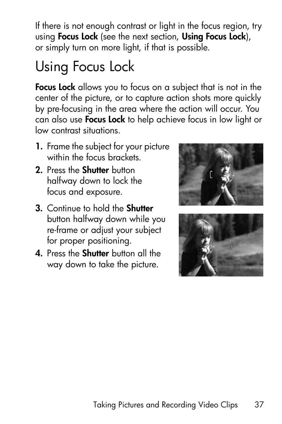 Using focus lock | HP M415 User Manual | Page 37 / 178