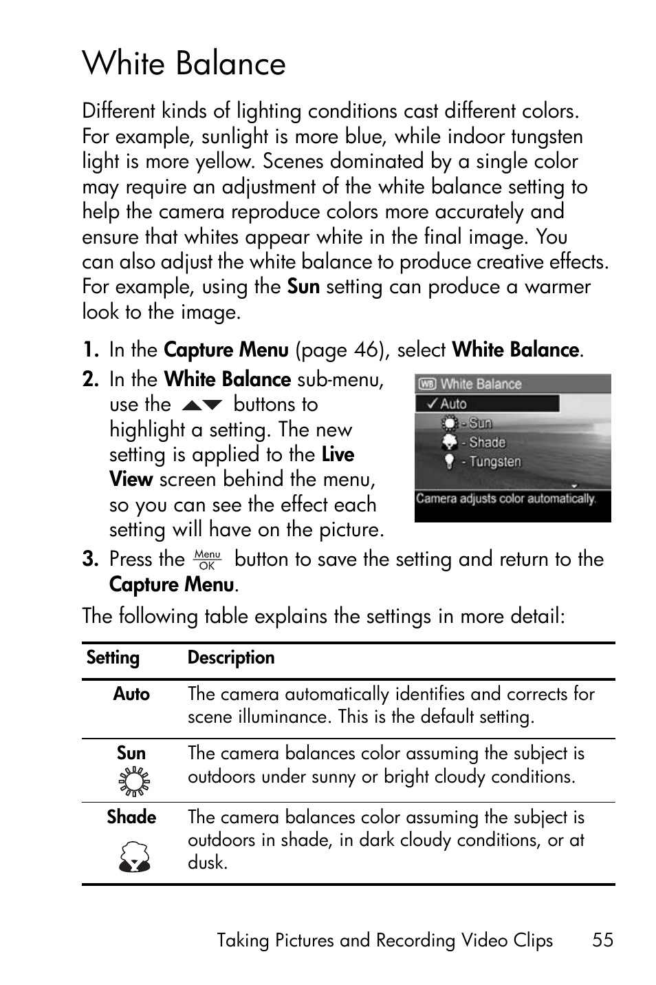 White balance | HP M415 User Manual | Page 55 / 178
