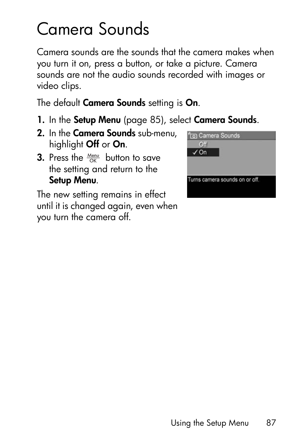 Camera sounds | HP M415 User Manual | Page 87 / 178