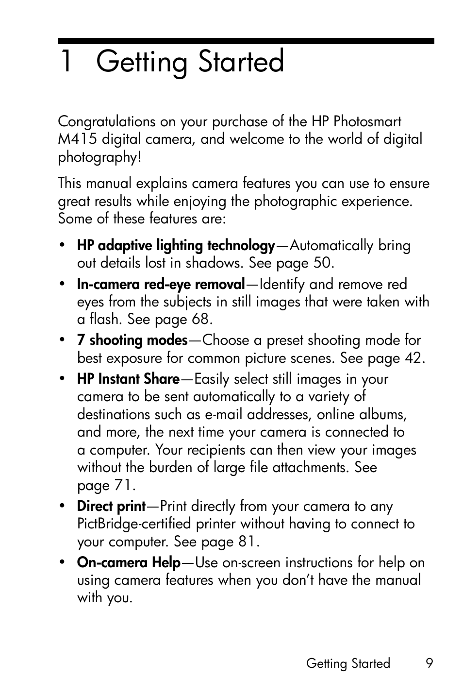 Getting started, 1 getting started | HP M415 User Manual | Page 9 / 178