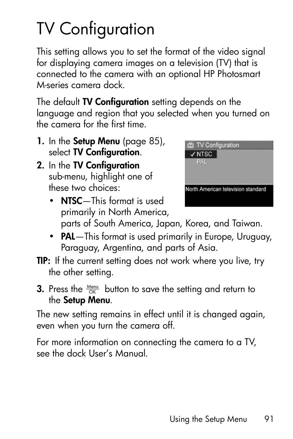 Tv configuration | HP M415 User Manual | Page 91 / 178