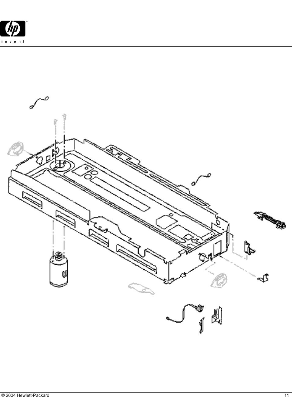 Deskjet 2000cse, Hp parts reference guide, Carriage plate assembly | HP 2000CSE User Manual | Page 11 / 21