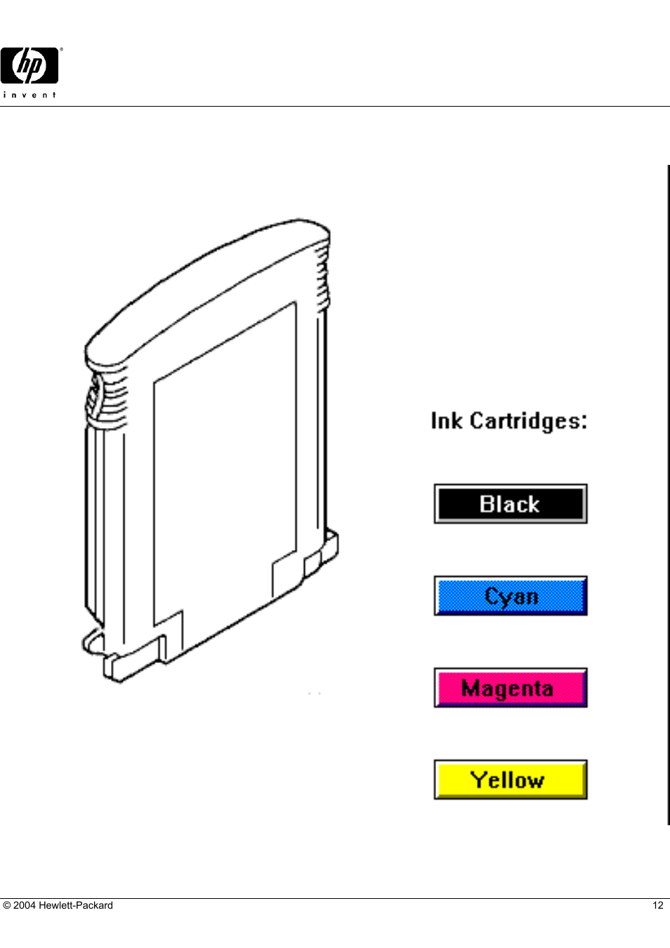 Deskjet 2000cse, Hp parts reference guide, Ink cartridge assemblies | HP 2000CSE User Manual | Page 12 / 21