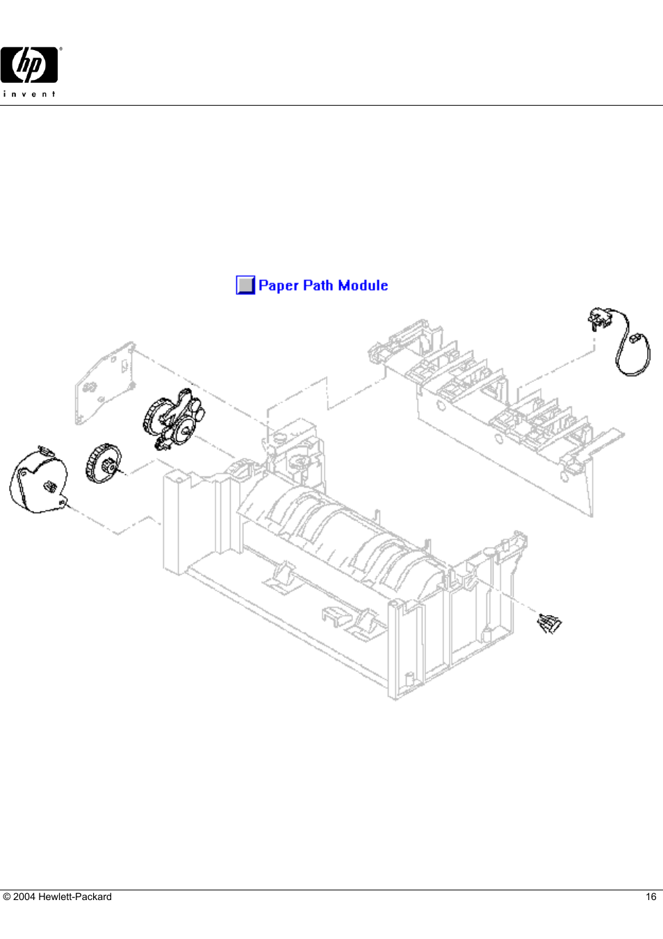 Deskjet 2000cse, Hp parts reference guide, Paper path module | HP 2000CSE User Manual | Page 16 / 21