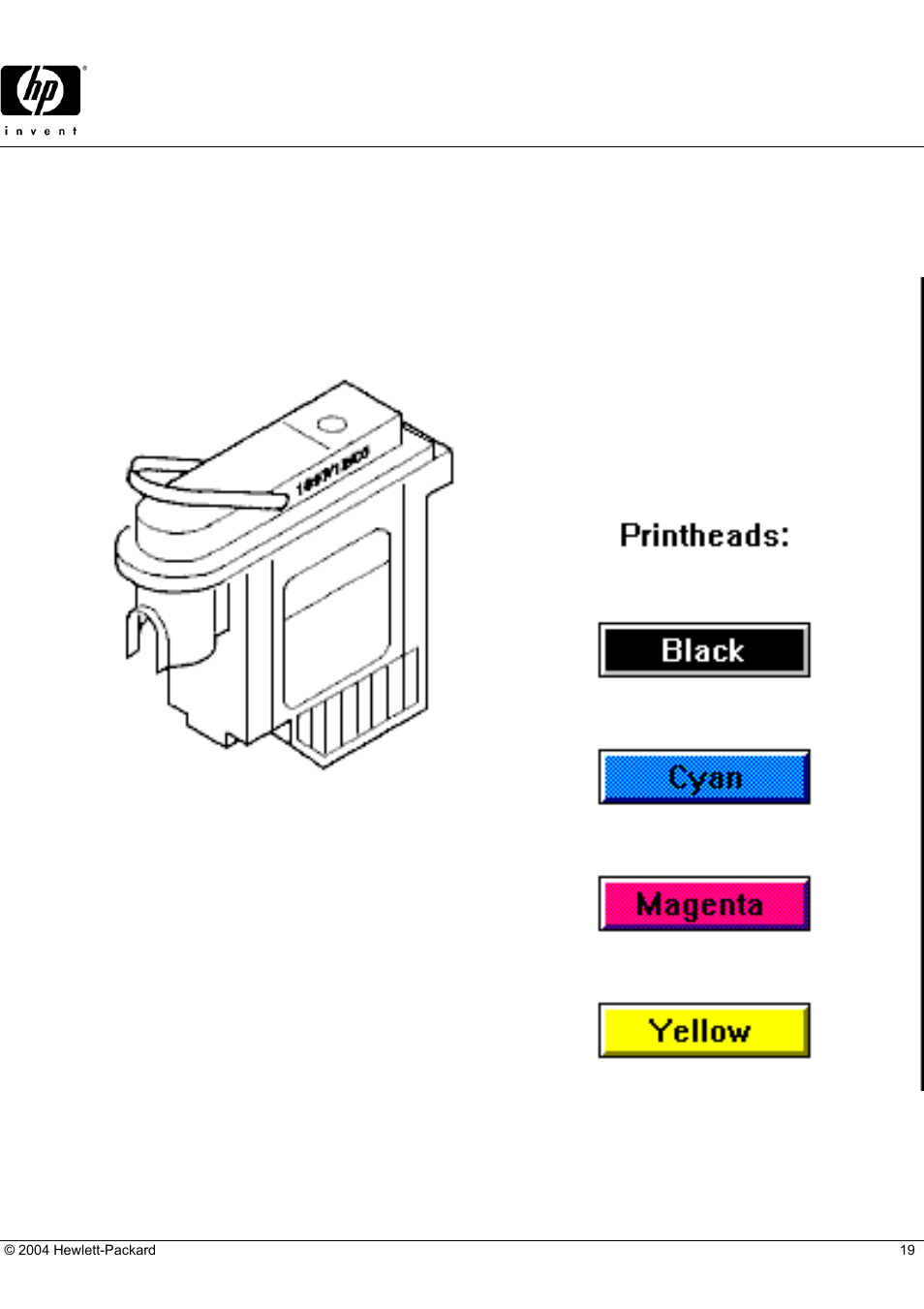 Deskjet 2000cse, Hp parts reference guide, Printhead assemblies | HP 2000CSE User Manual | Page 19 / 21