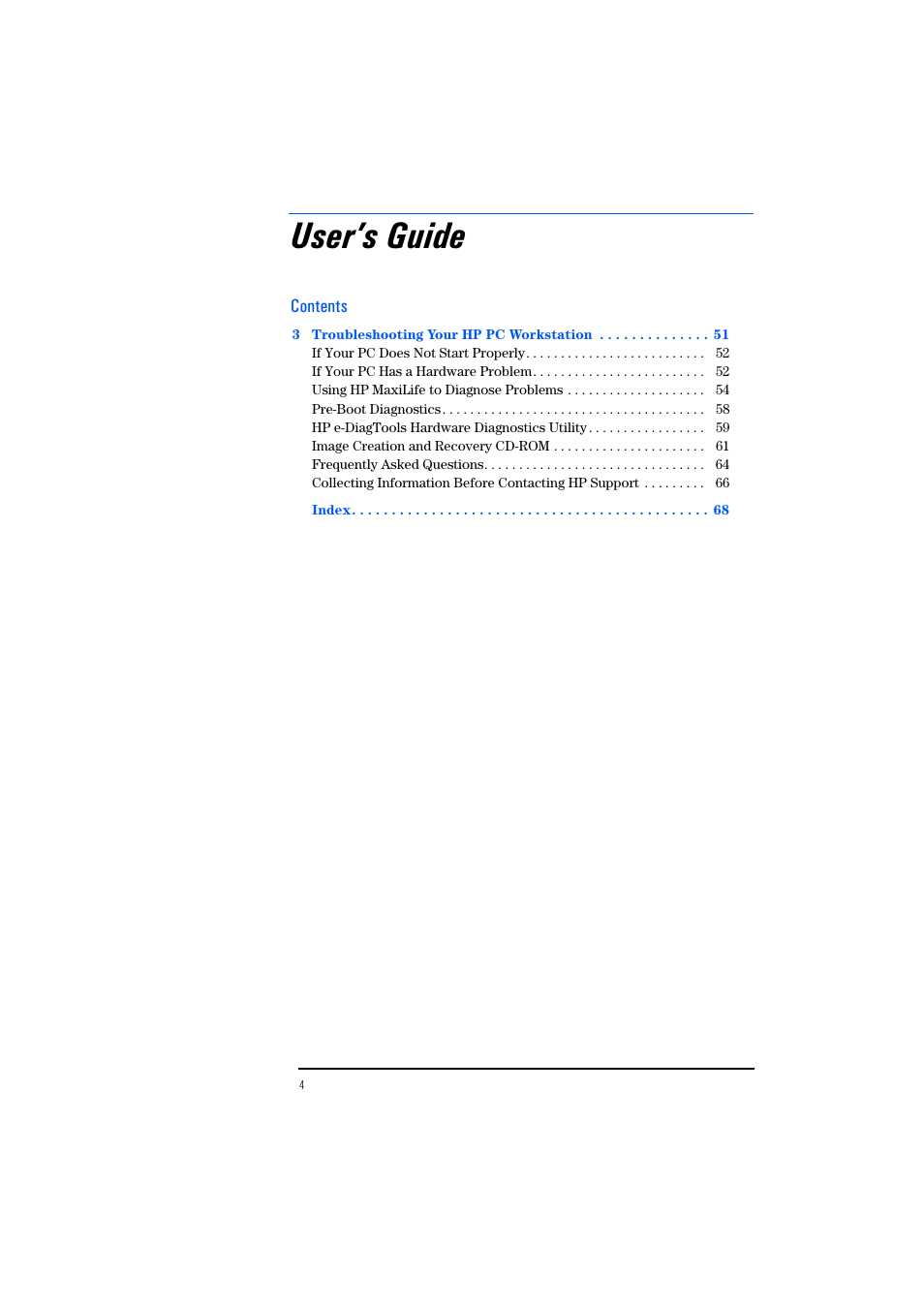 User’s guide | HP KAYAK XM600 User Manual | Page 4 / 70