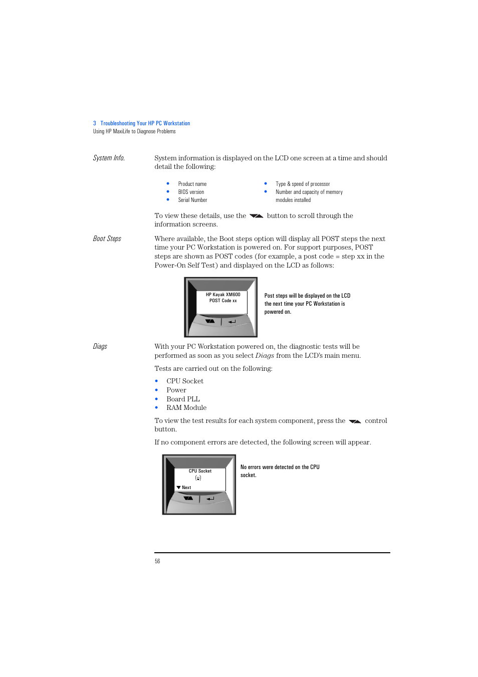 HP KAYAK XM600 User Manual | Page 56 / 70