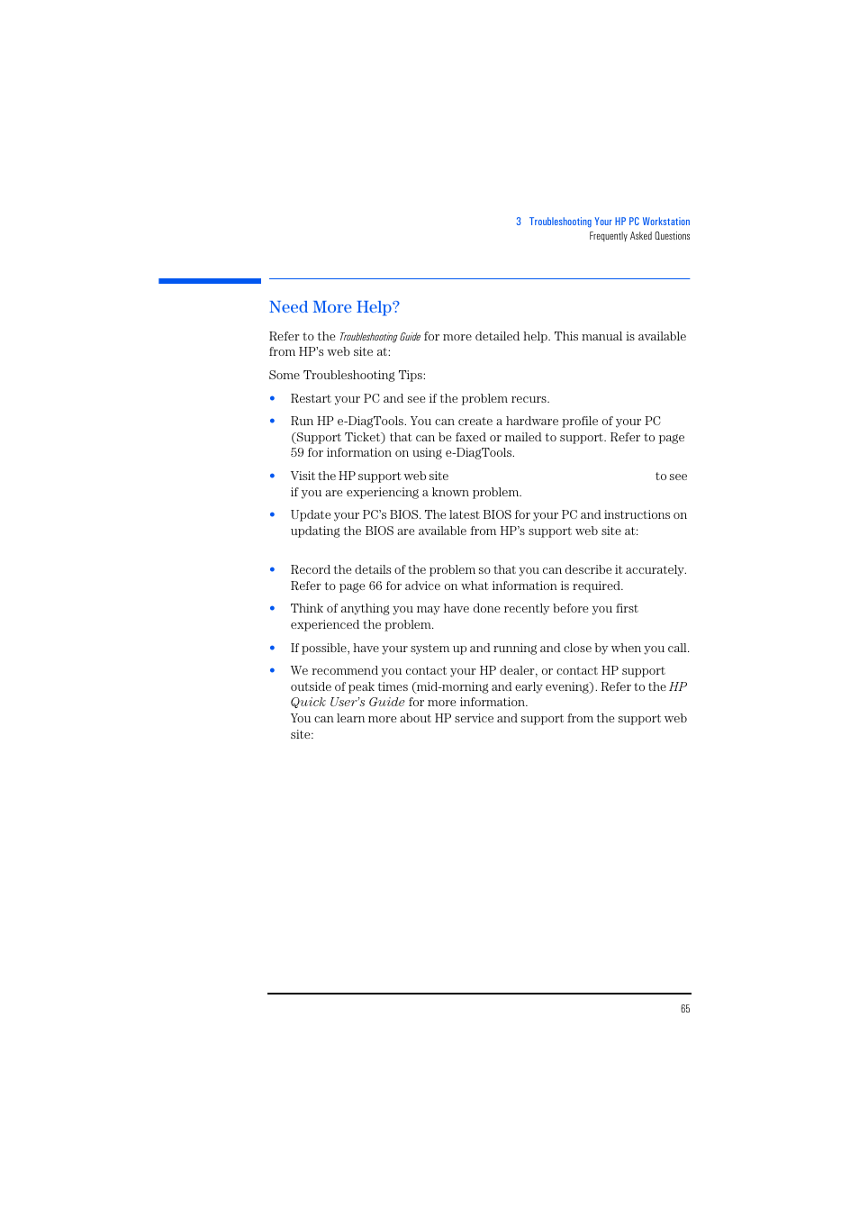 Need more help | HP KAYAK XM600 User Manual | Page 65 / 70