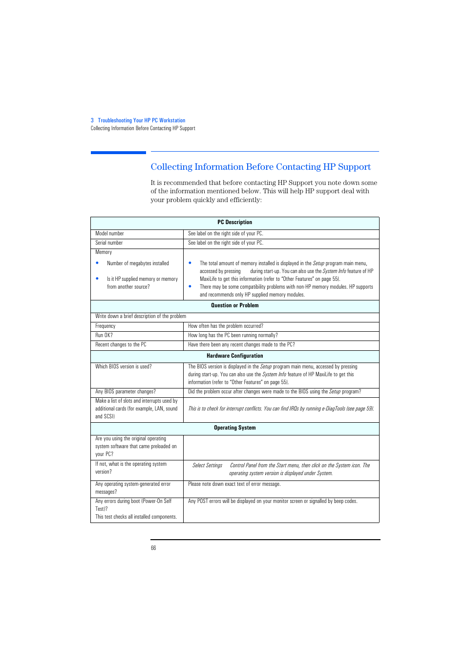 HP KAYAK XM600 User Manual | Page 66 / 70