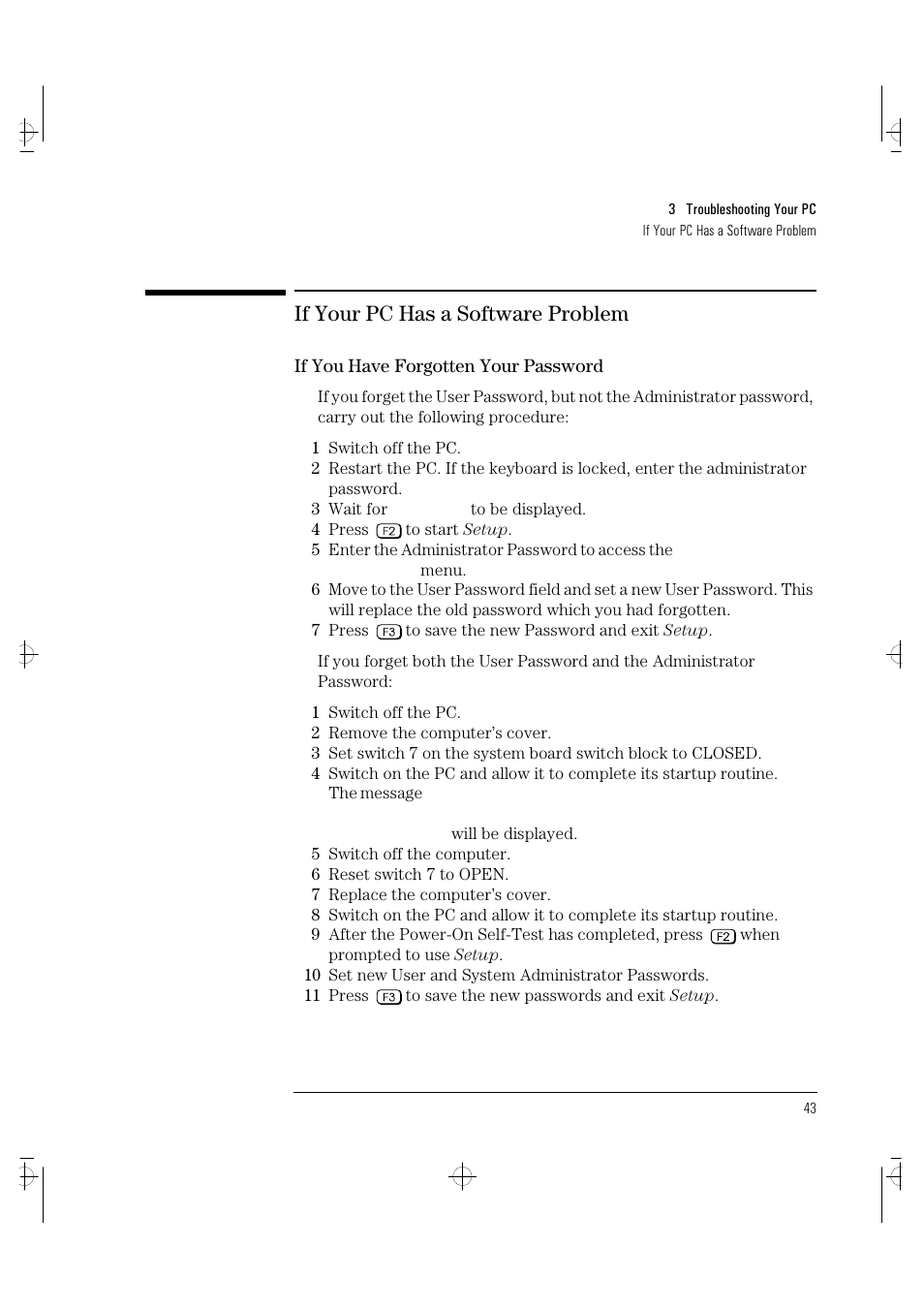 If your pc has a software problem | HP VECTRA VA 6/XXX User Manual | Page 51 / 88