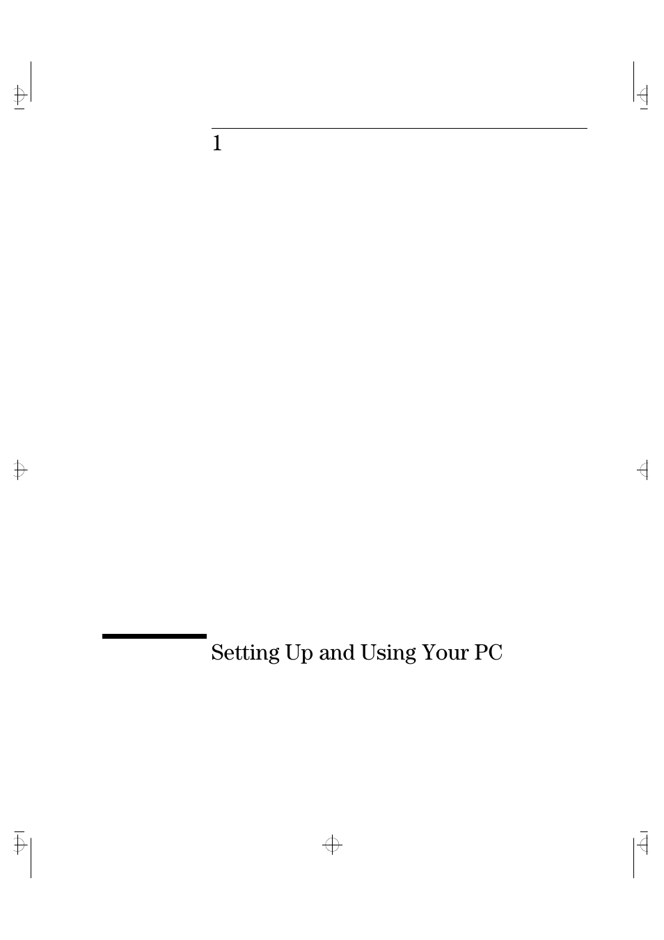 1setting up and using your pc | HP VECTRA VA 6/XXX User Manual | Page 9 / 88