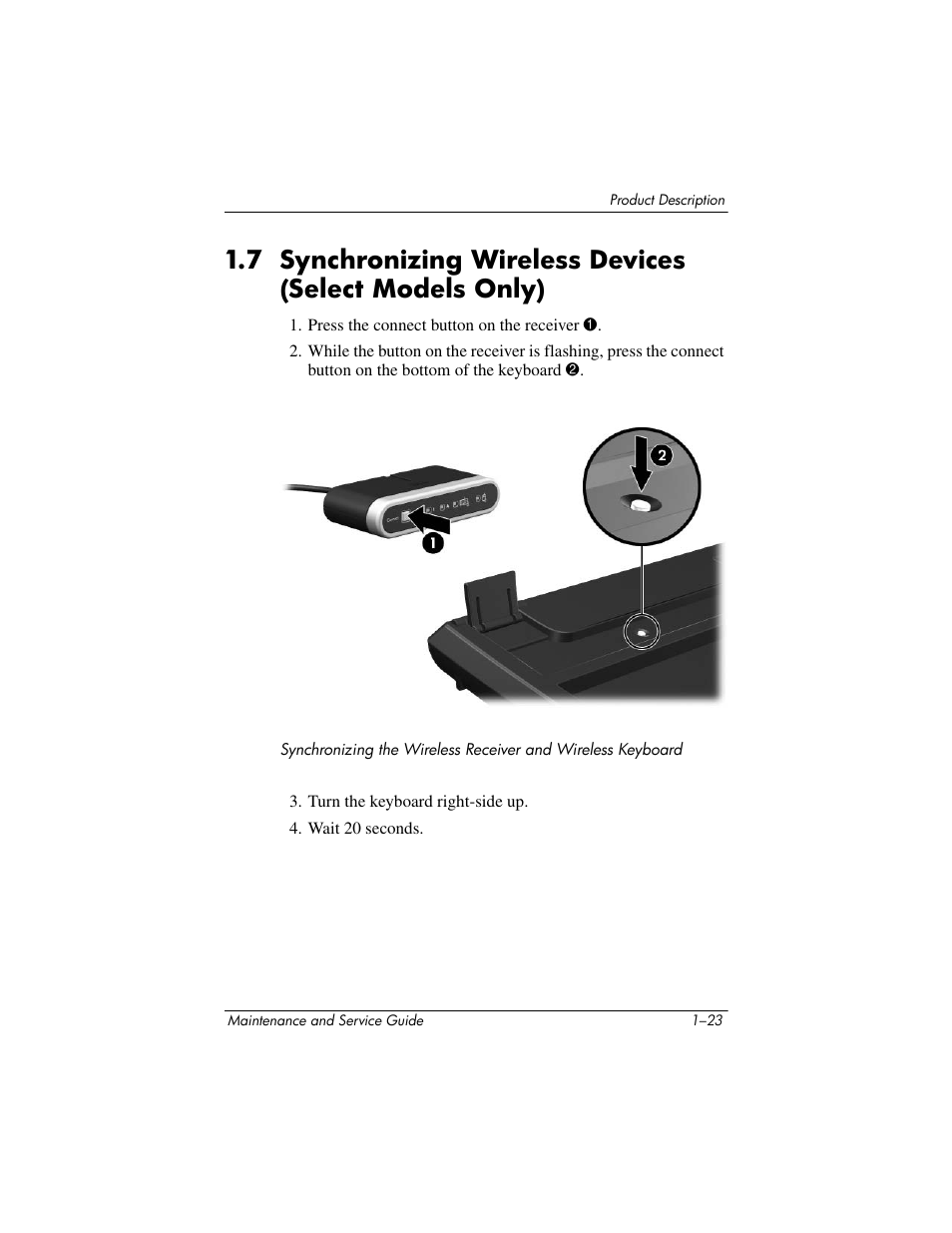 7 synchronizing wireless devices, Select models only) –23 | HP XB3000 User Manual | Page 27 / 79