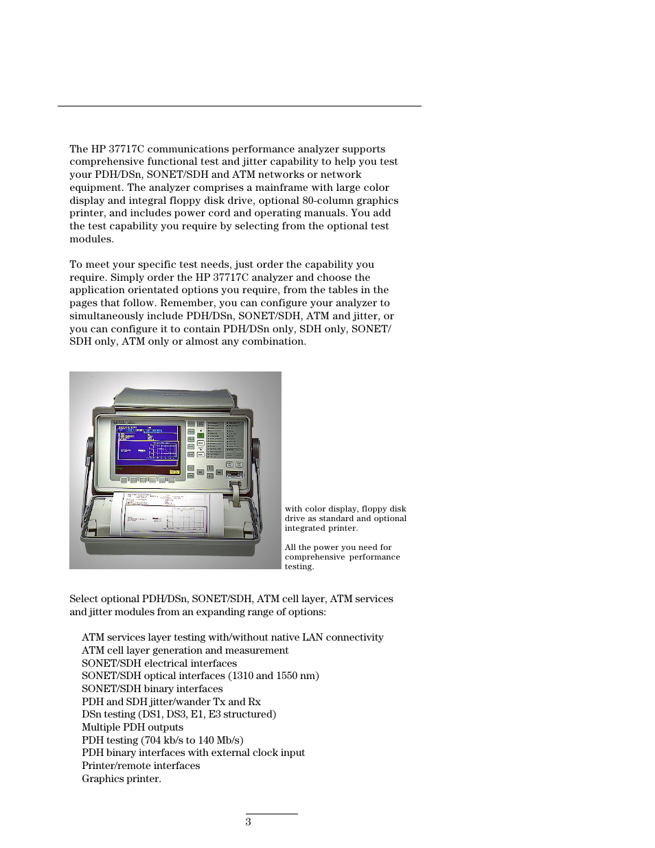 Introduction | HP 37717C User Manual | Page 3 / 12