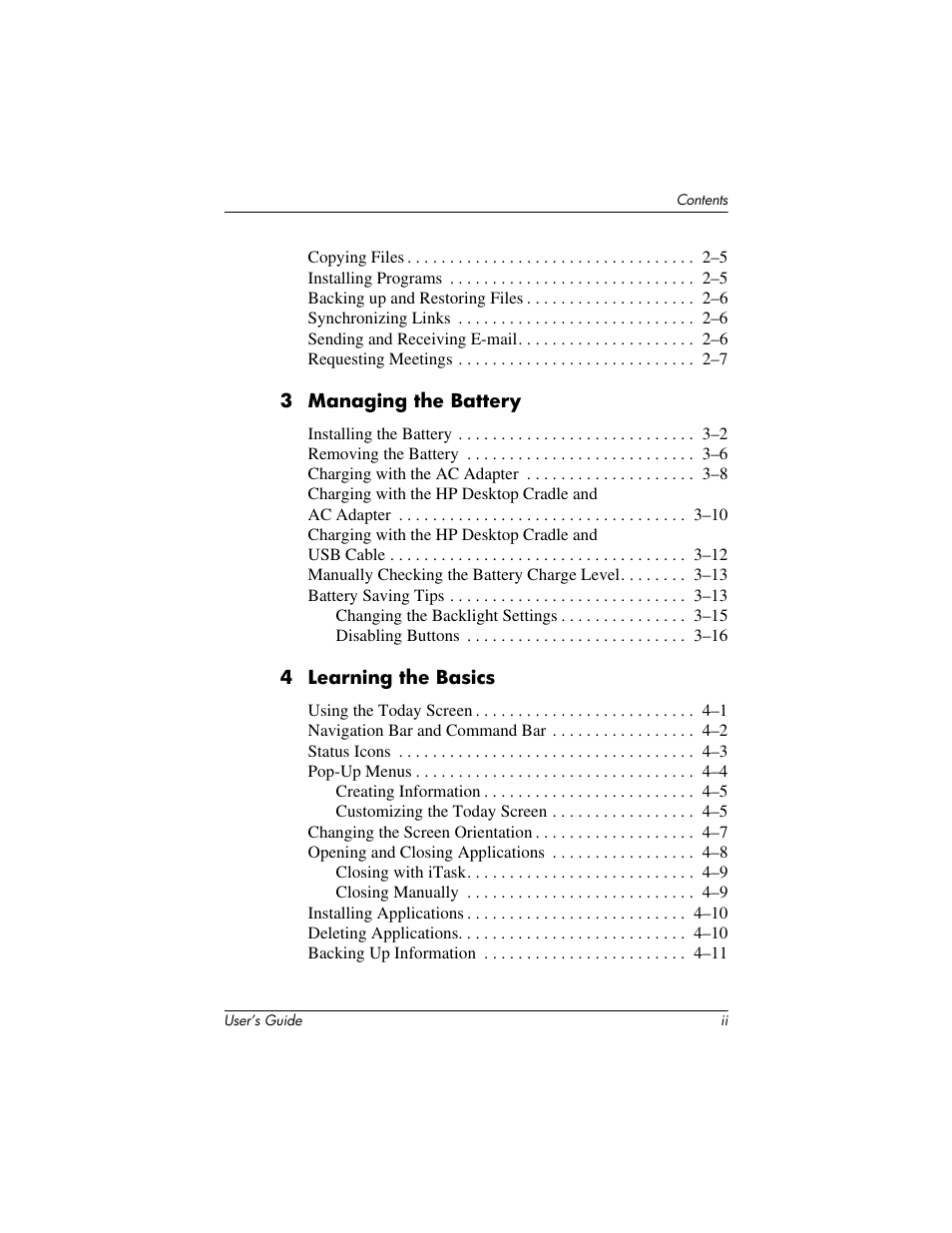 HP iPAQ hx4700 User Manual | Page 4 / 169