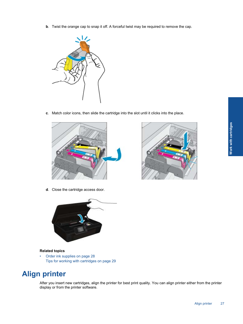 Align printer | HP 5520 User Manual | Page 29 / 62