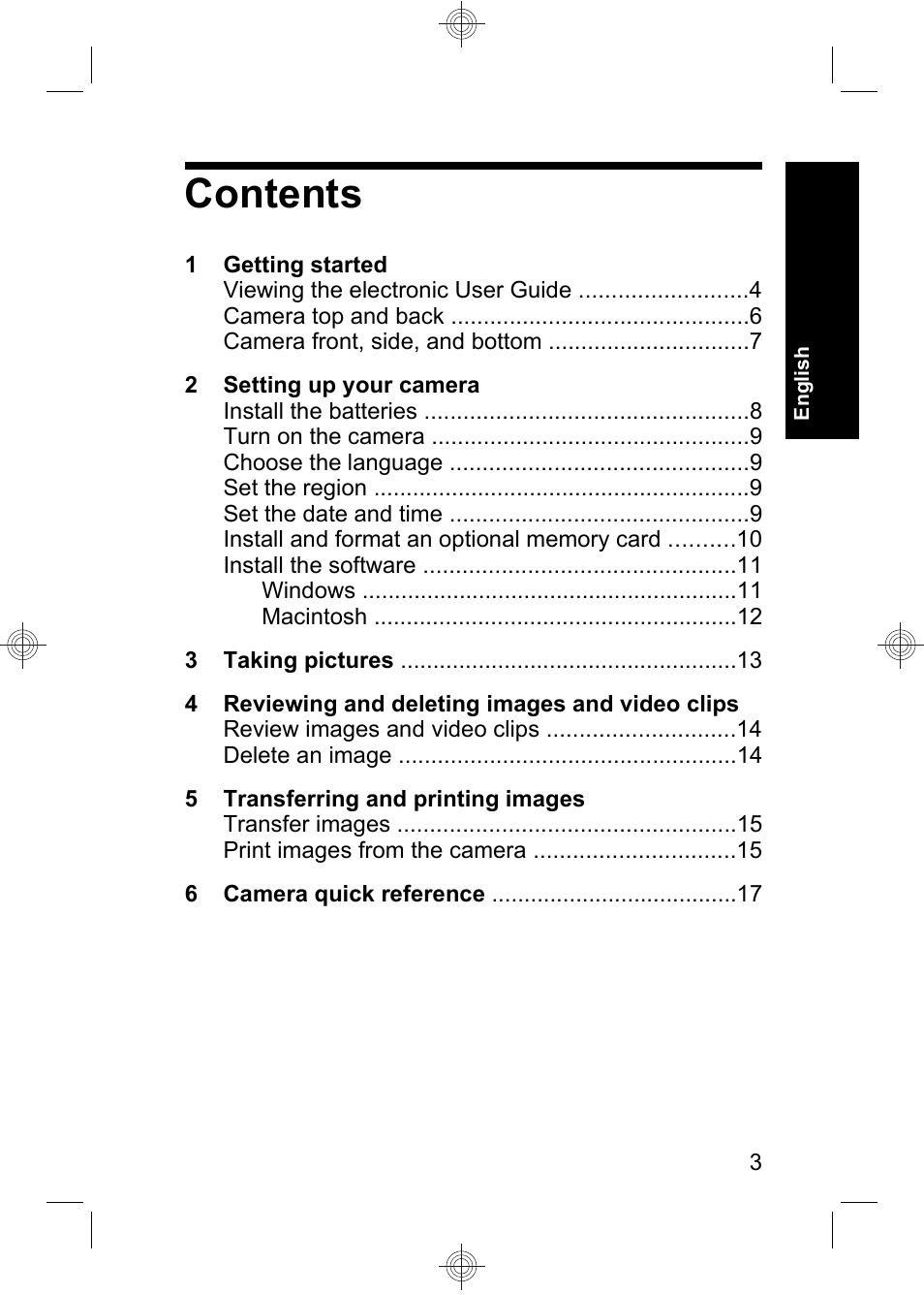 HP Photosmart E330 series User Manual | Page 5 / 68