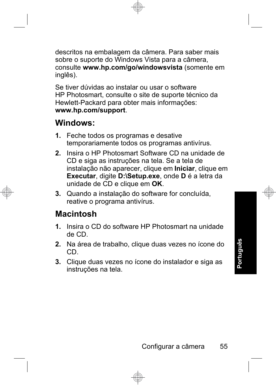 Windows, Macintosh | HP Photosmart E330 series User Manual | Page 57 / 68
