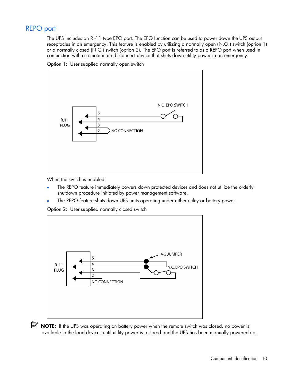 Repo port | HP R2200 User Manual | Page 10 / 61