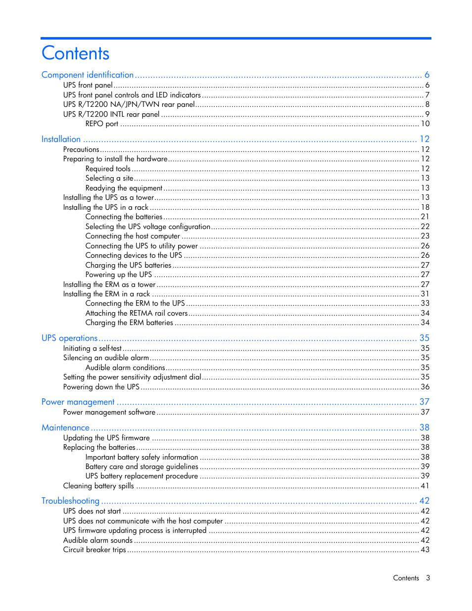 HP R2200 User Manual | Page 3 / 61