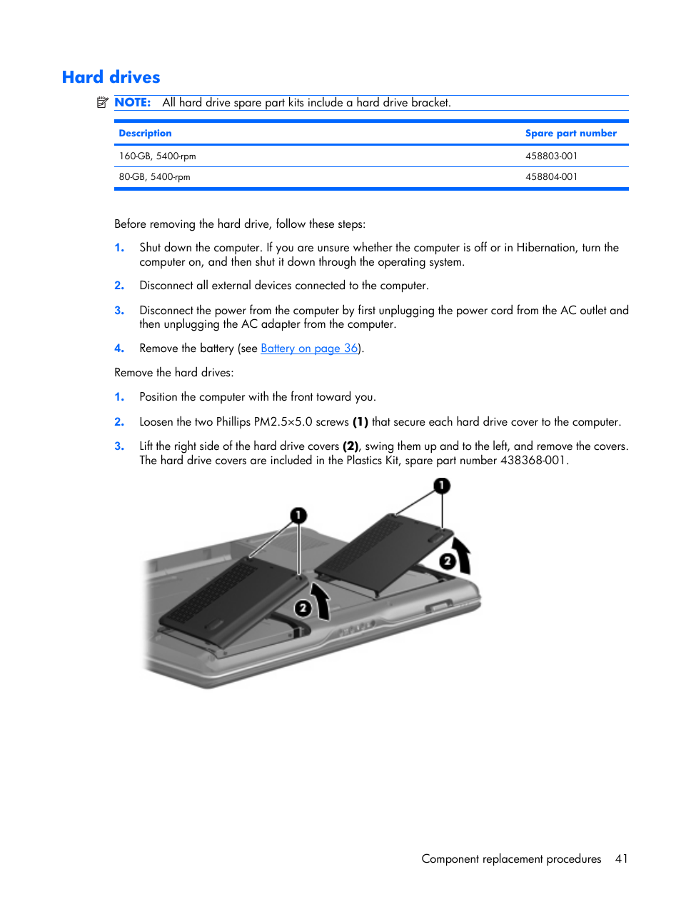 Hard drives | HP PAVILION DX6500 User Manual | Page 49 / 142