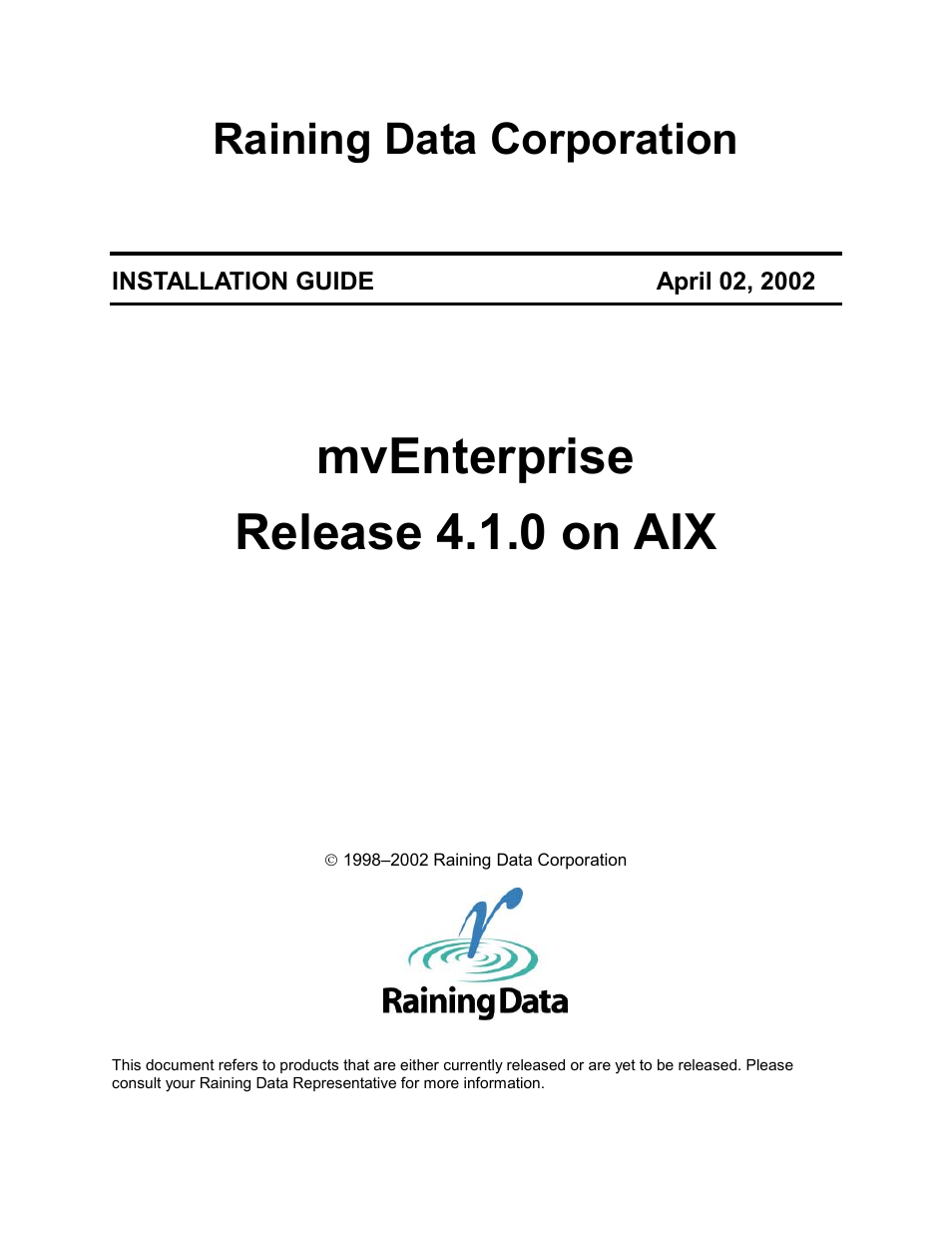 HP Raining DataCorp. mvEnterprise User Manual | 64 pages