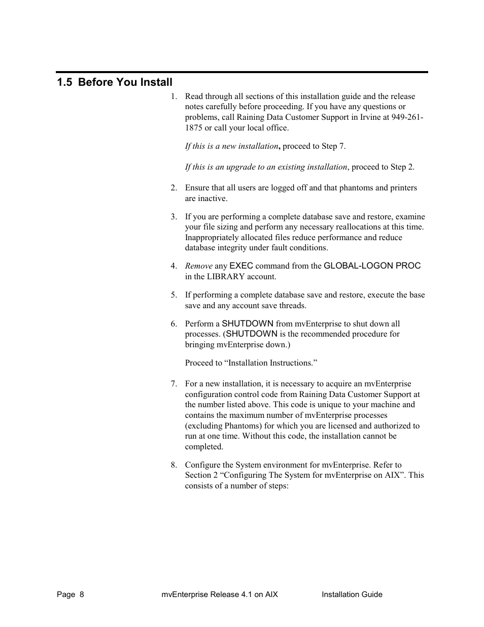 Before you install, 5 before you install | HP Raining DataCorp. mvEnterprise User Manual | Page 10 / 64