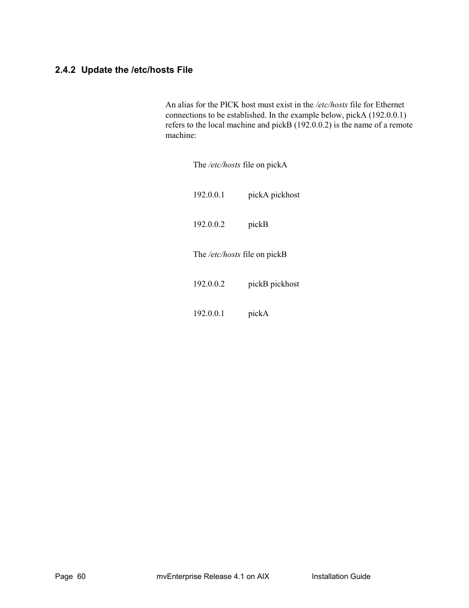 Update the /etc/hosts file | HP Raining DataCorp. mvEnterprise User Manual | Page 62 / 64