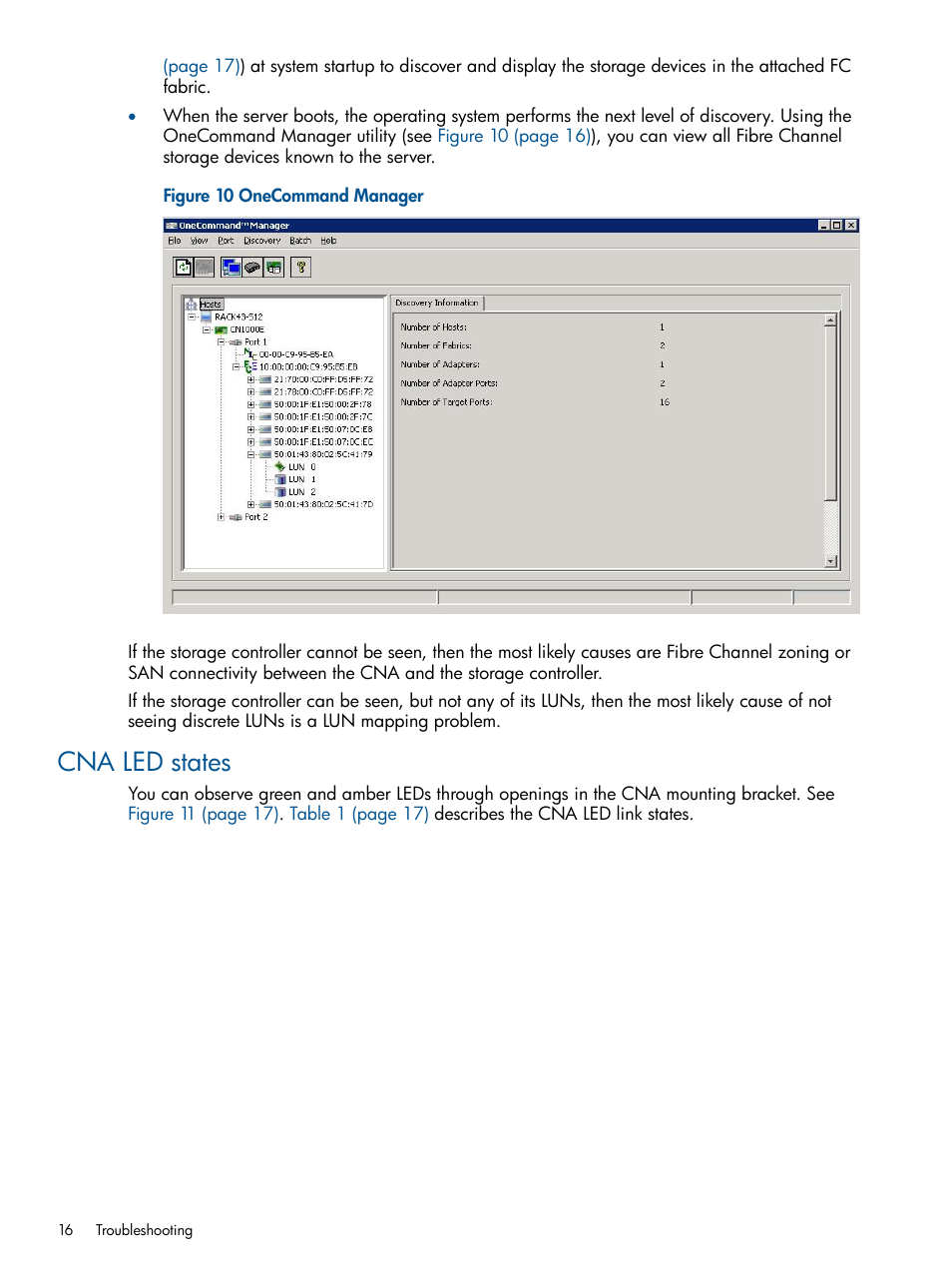 Cna led states | HP CN1100E User Manual | Page 16 / 29