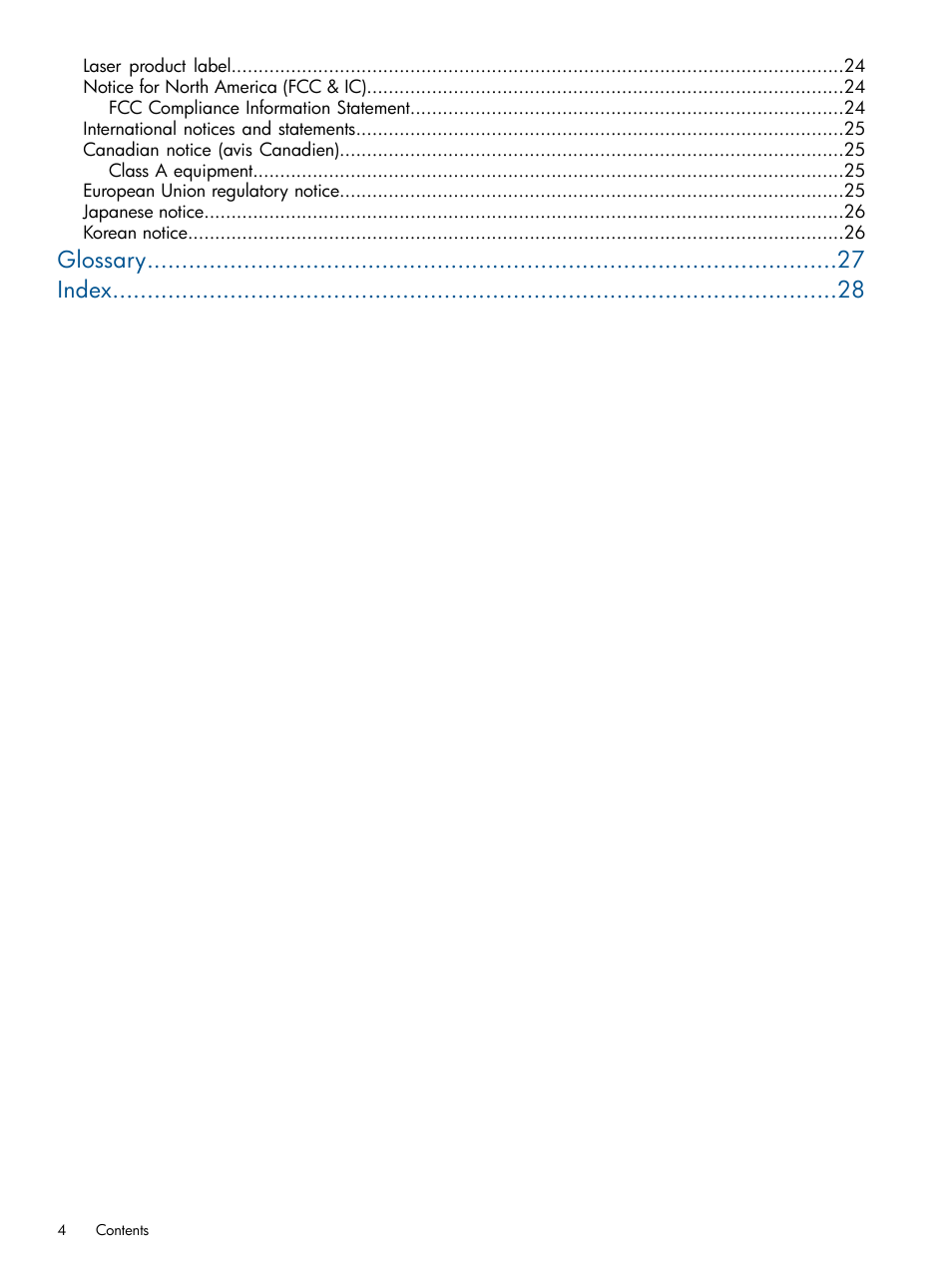 Glossary index | HP CN1100E User Manual | Page 4 / 29