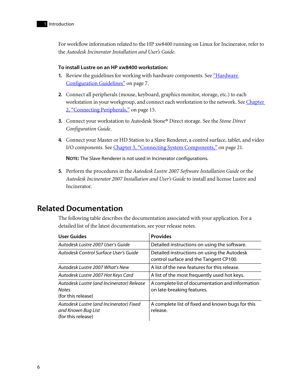 Related documentation | HP XW8400 User Manual | Page 10 / 40