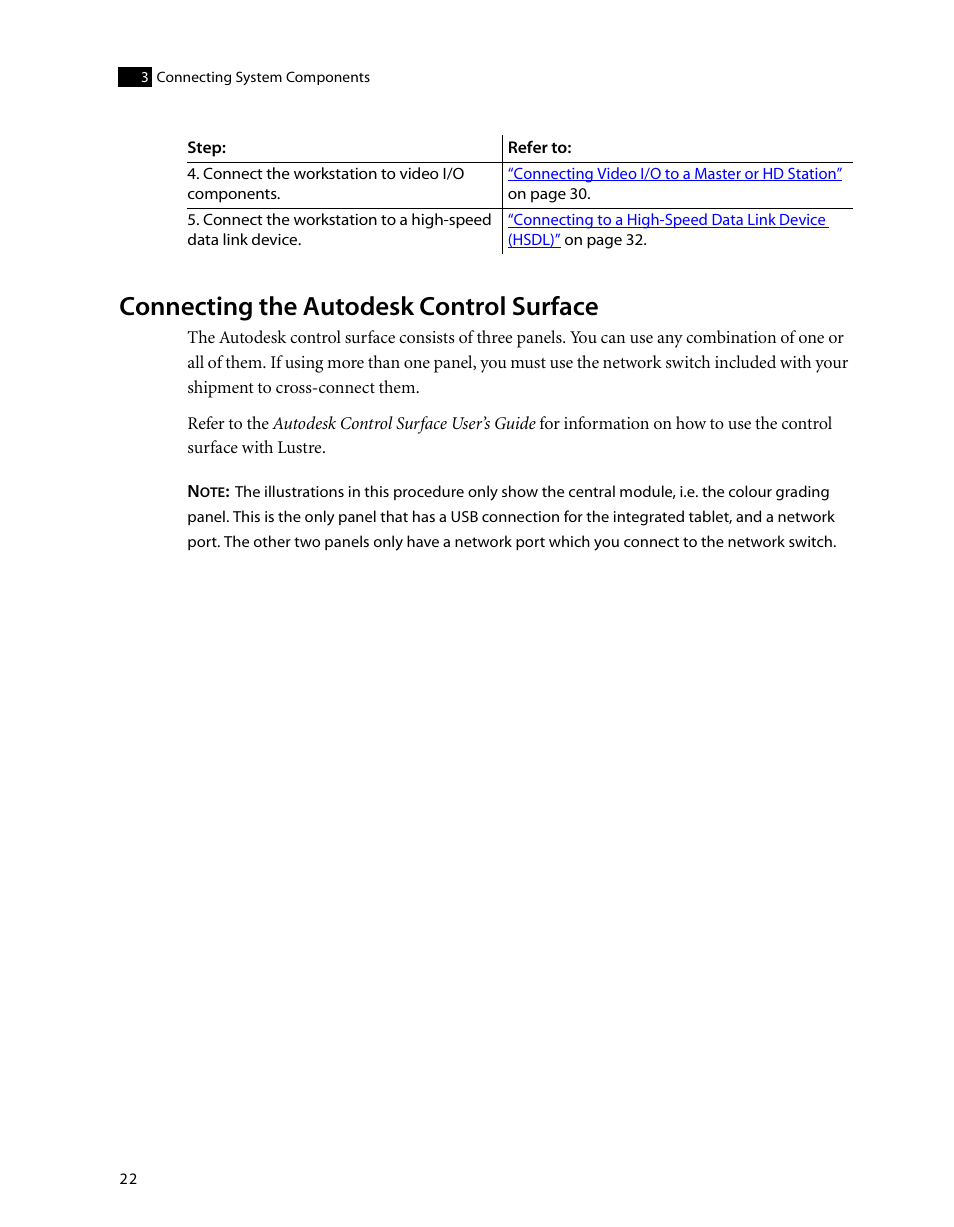 Connecting the autodesk control surface, Connecting the, Autodesk control surface | Surface, Connecting, The autodesk control surface | HP XW8400 User Manual | Page 26 / 40
