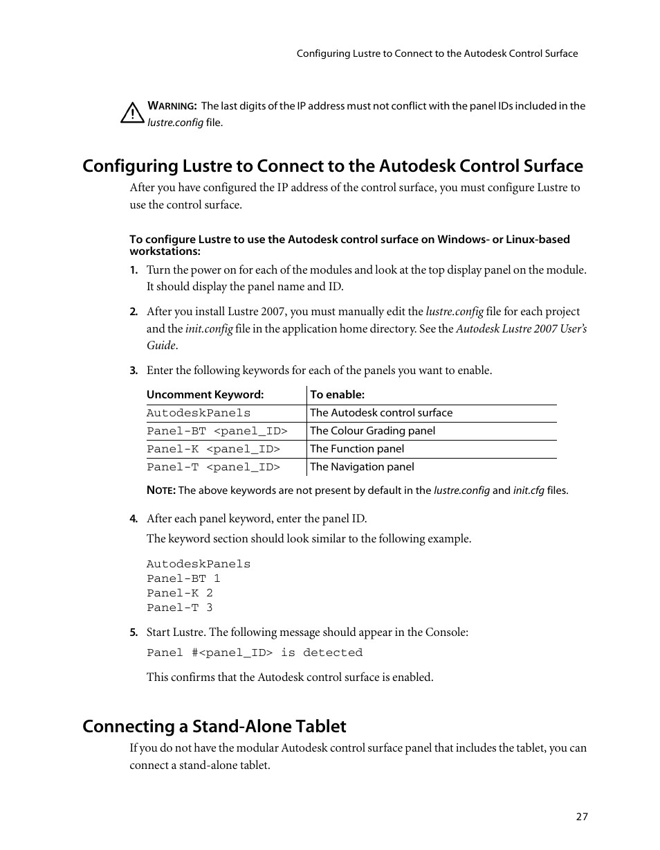 Connecting a stand-alone tablet, Configuring lustre to, Connect to the autodesk control surface | HP XW8400 User Manual | Page 31 / 40