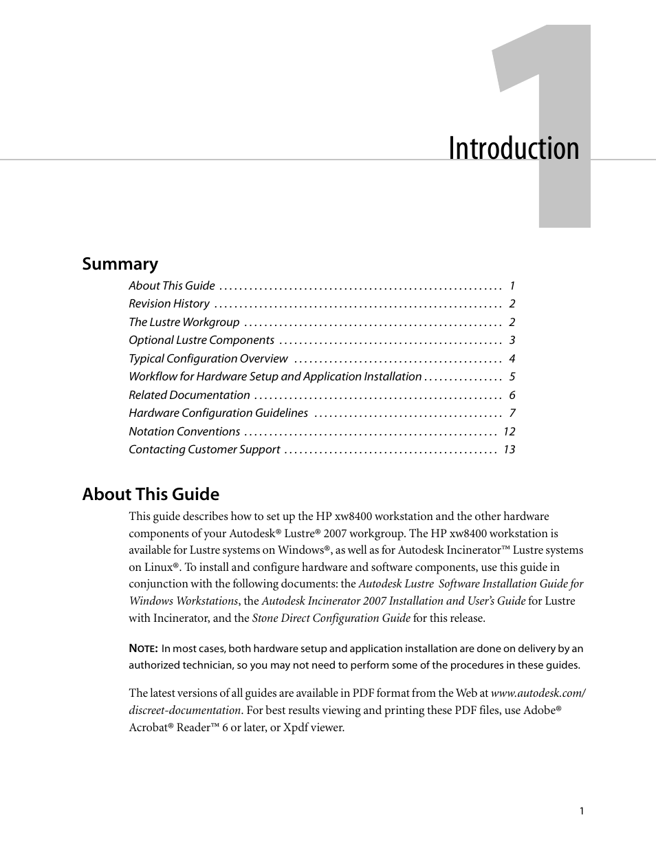 Introduction, Summary, About this guide | HP XW8400 User Manual | Page 5 / 40