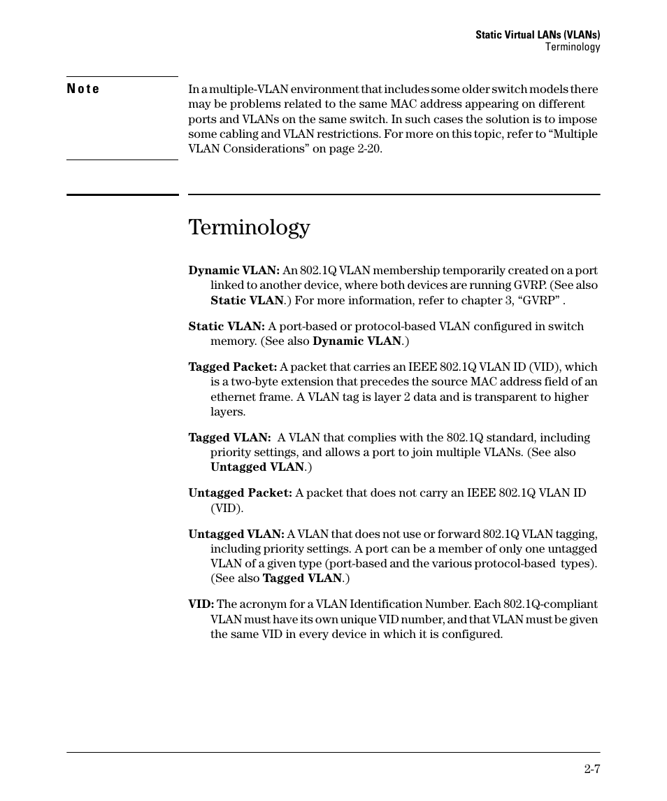 Terminology | HP 5400ZL User Manual | Page 39 / 450