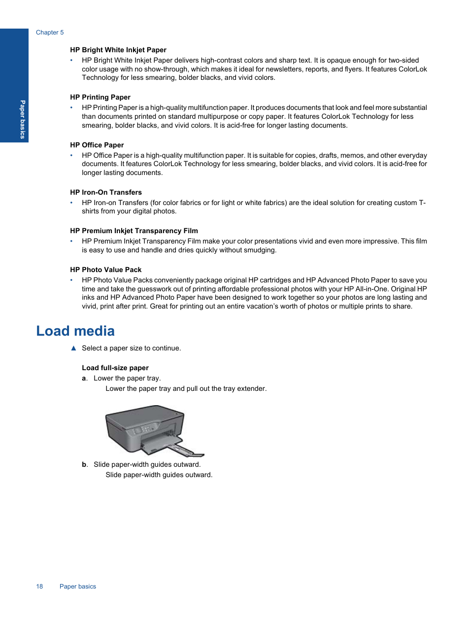 Load media, Re information, see | HP 3070 B611 User Manual | Page 20 / 60