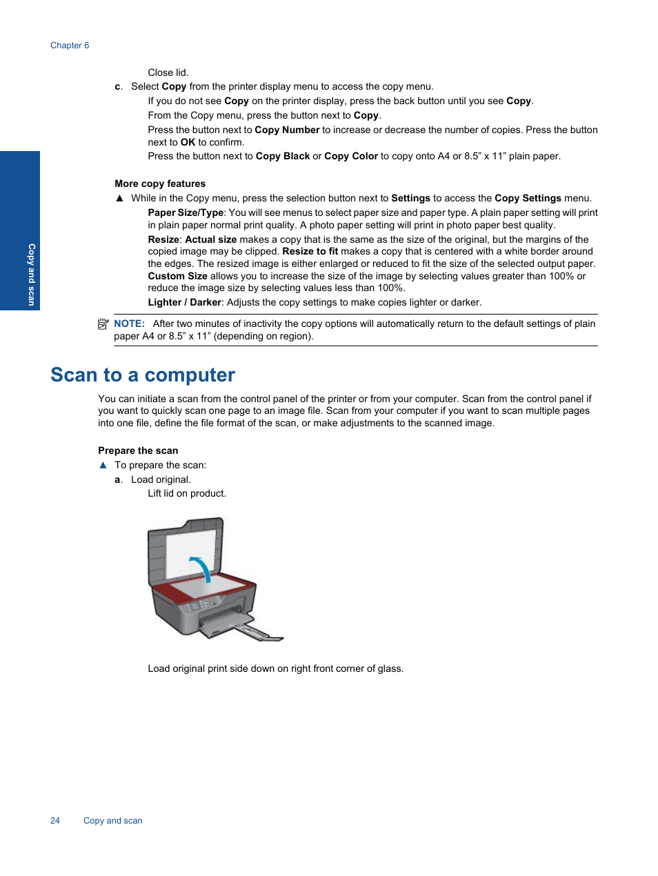 Scan to a computer | HP 3070 B611 User Manual | Page 26 / 60