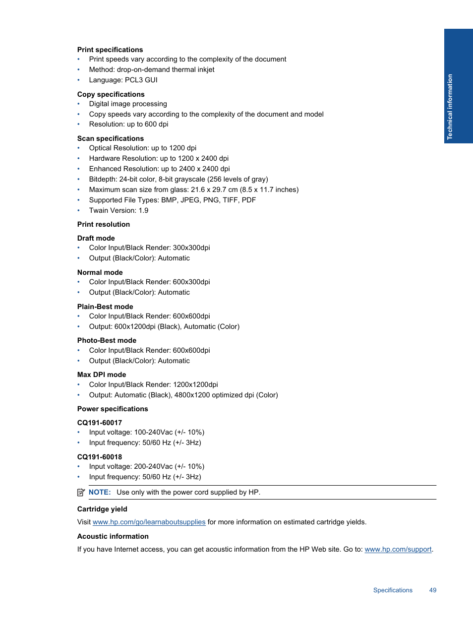 HP 3070 B611 User Manual | Page 51 / 60