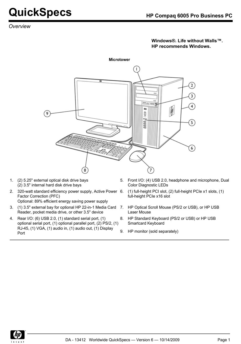 HP COMPAQ 6005 User Manual | 44 pages