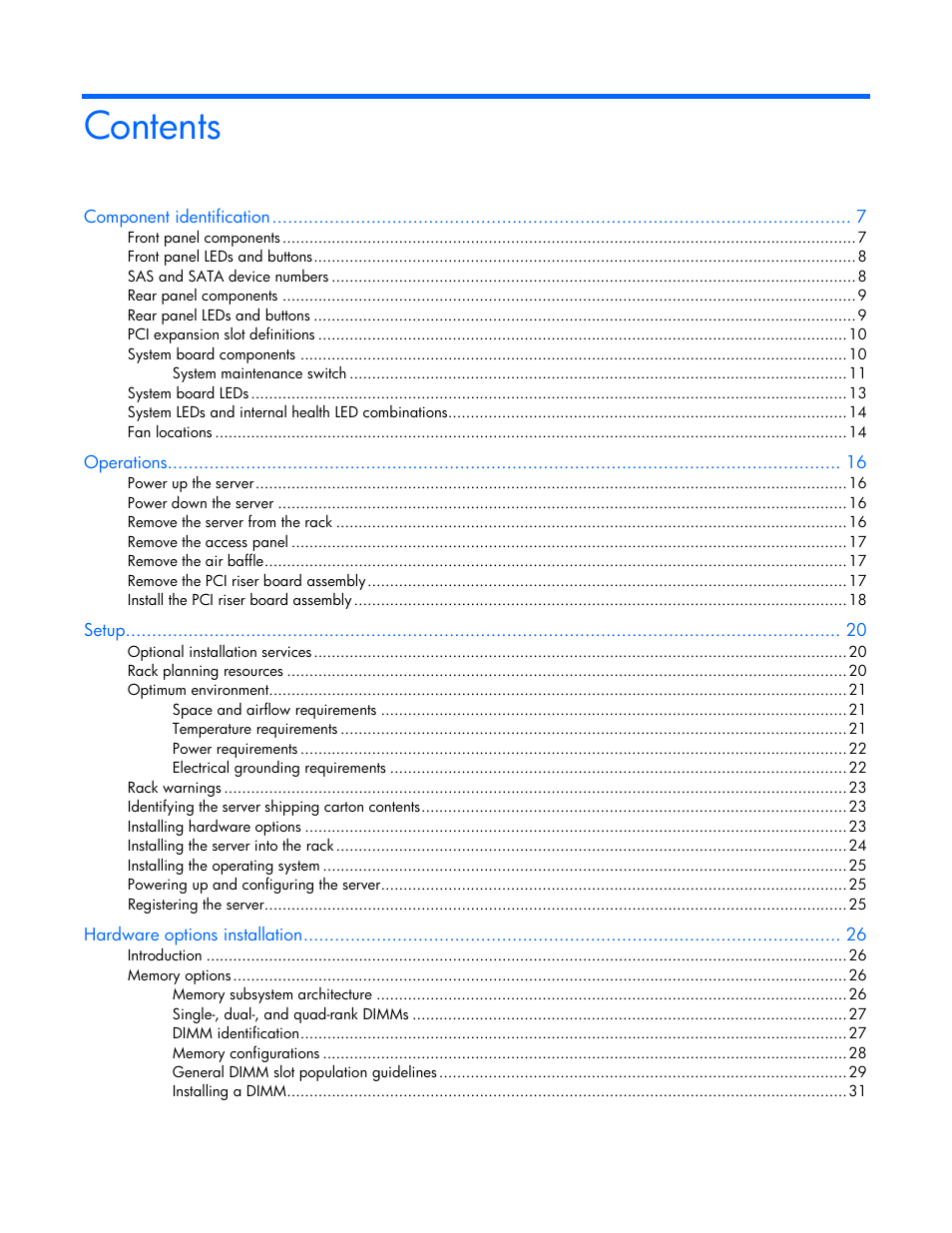 HP PROLIANT DL320 G6 User Manual | Page 3 / 105