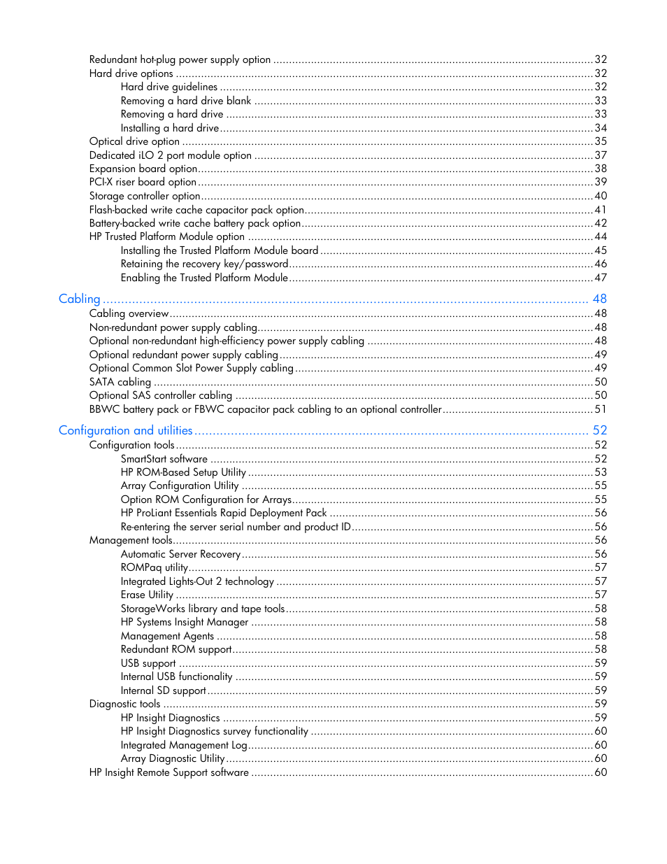 HP PROLIANT DL320 G6 User Manual | Page 4 / 105