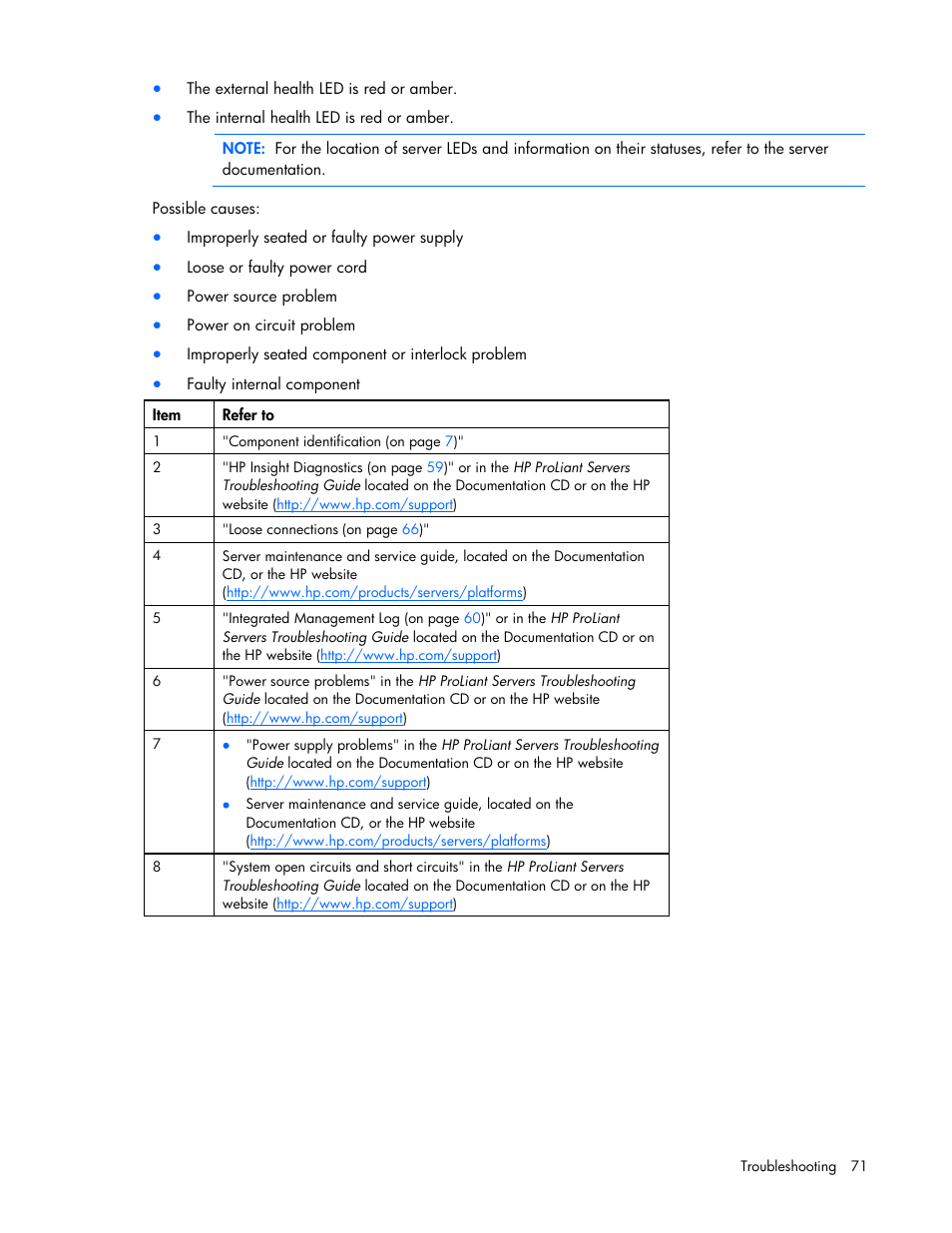 HP PROLIANT DL320 G6 User Manual | Page 71 / 105