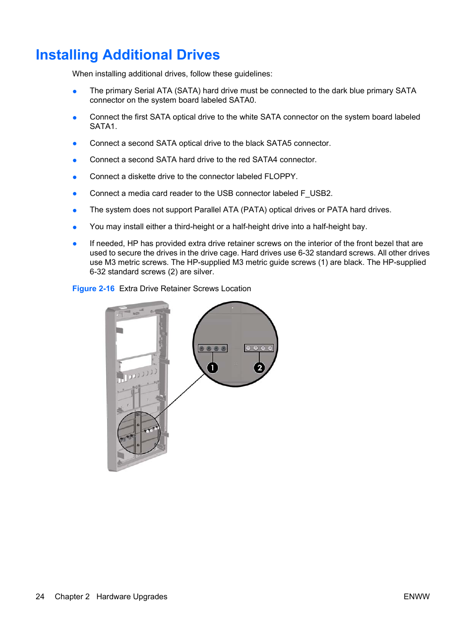 Installing additional drives | HP DX7500 User Manual | Page 30 / 58