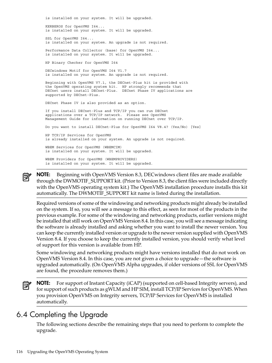 4 completing the upgrade | HP BA322 90087 User Manual | Page 116 / 346