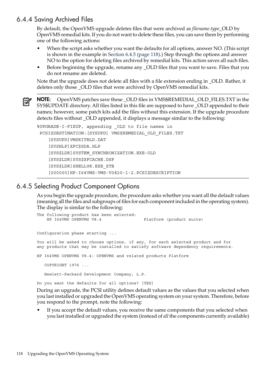 4 saving archived files, 5 selecting product component options | HP BA322 90087 User Manual | Page 118 / 346