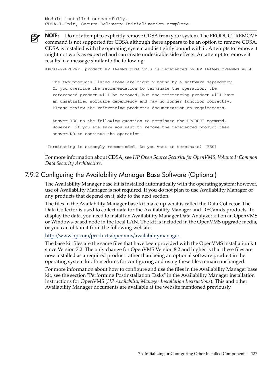 HP BA322 90087 User Manual | Page 137 / 346