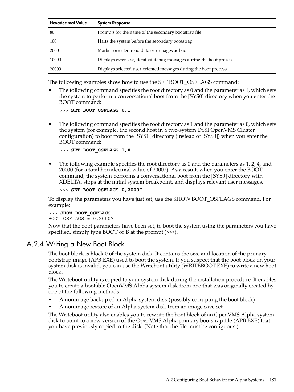 A.2.4 writing a new boot block | HP BA322 90087 User Manual | Page 181 / 346