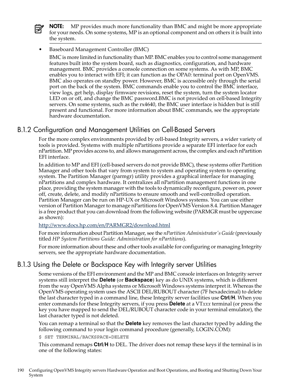 Section b.1.3 | HP BA322 90087 User Manual | Page 190 / 346